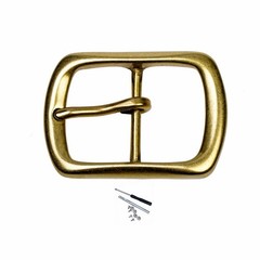 Men&rsquo;s Replacement Single Prong Belt Buckle 38-40mm Brass Stainless Steel