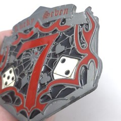 Lucky Seben 7 Seven’s Vegas gambling dice 04 Great American Products belt buckle