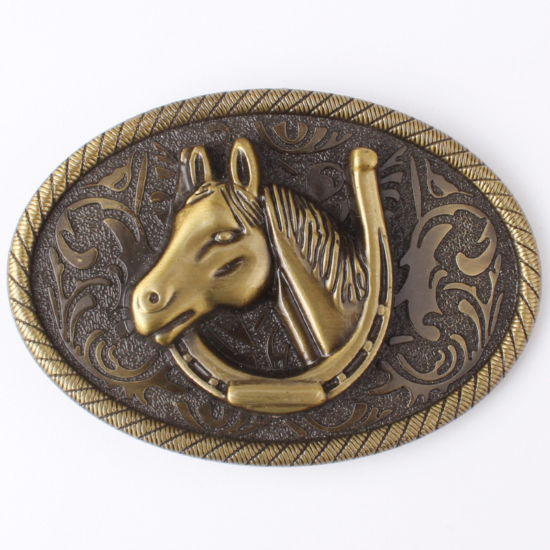 Horse Men&rsquo;s Belt Buckle Western Cowboy Native American (HRS-03)