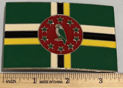 National Flag of Dominican Belt Buckle Multi-Colored Western Cowboy Cowgirl