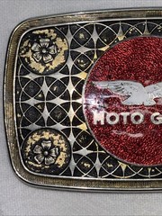 MOTO GUZZI MOTORCYCLE BELT BUCKLE-Vintage