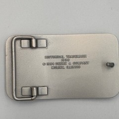John Deere Vintage Belt Buckle 1984 Historical 1936 Trademark Moline Illinois