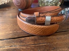 Very Navajo James Reid style Sterling Silver Belt Buckle 33-36-1.3/8-.75”🦬✅