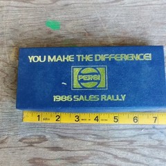 Pepsi Cola Soda Pop 1986 Sales Rally Belt Buckle Lot Of 2 Brass NIB Advertising