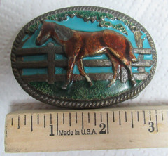 Vintage 1981 Walking Horse Belt Buckle by CHAD #3010 Colorado – Western
