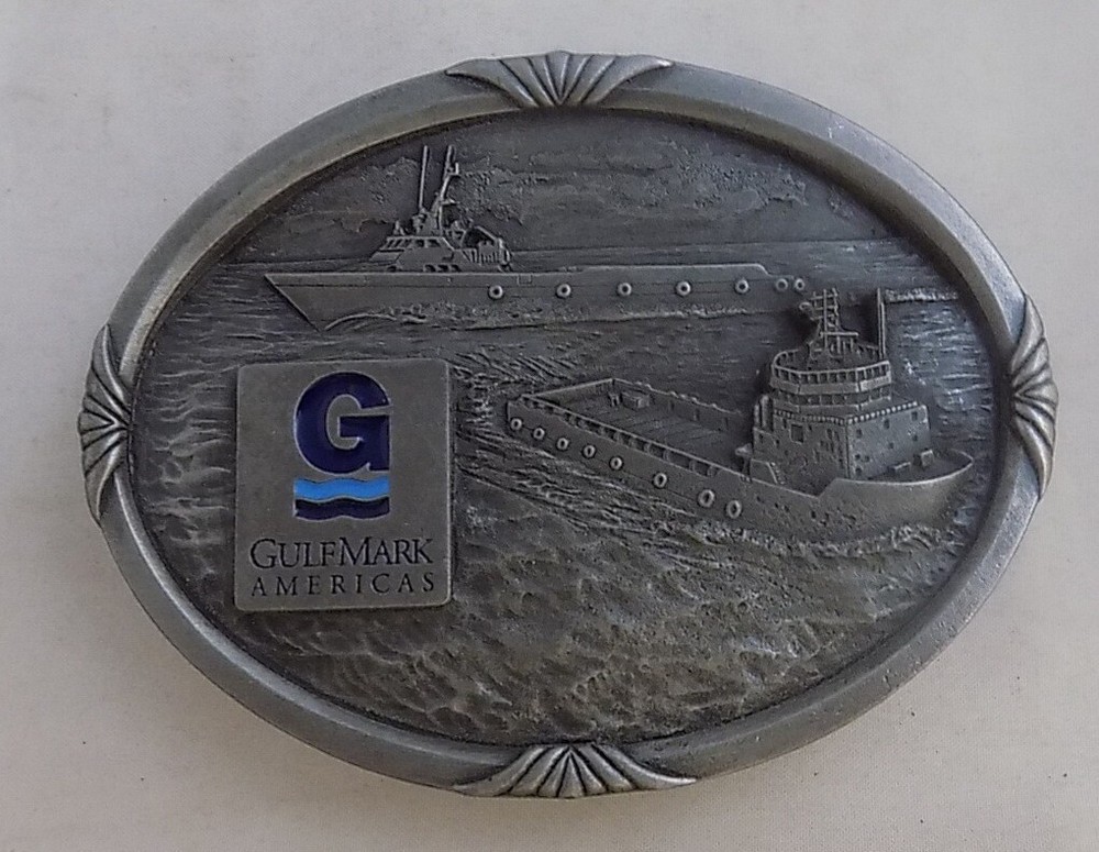 GULFMARK AMERICAS MARINE TRANSPORTATION OFFSHORE SUPPORT VESSEL SHIP BELT BUCKLE