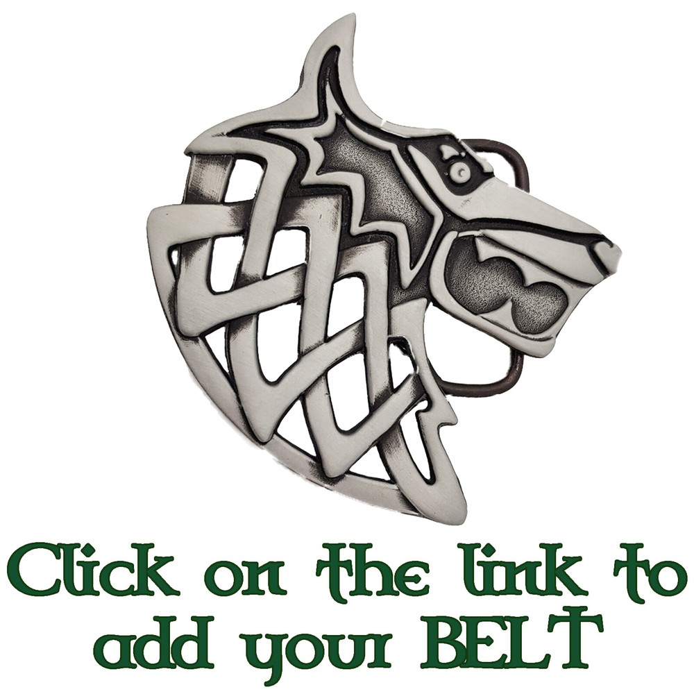 Celtic Wolf Belt Buckle Biker Wild Fox Coyote Viking Mjolnir Pagan
