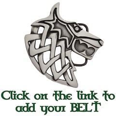 Celtic Wolf Belt Buckle Biker Wild Fox Coyote Viking Mjolnir Pagan