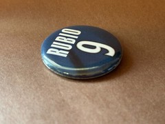 Minnesota Timberwolves NBA BASKETBALL pin pinback button Round Rubio 9 Blue 2&Prime;