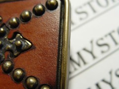 1976 LEATHER -METAL SOLID BRASS BUCKLE COLLECTOR ITEM