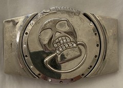 Lighter Belt Buckle Skull Biker Skeleton