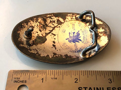Cowboy Letter N Rodeo Bull Rider Award Style Belt Buckle