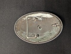 Vintage Western Horse Head Belt Buckle Silver Tone Cowboy Rodeo Equestrian