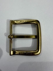 Solid Brass Satin Brass Belt Buckle Made in Italy Fits 1.57&Prime; Belt Strap