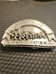 1989 Vintage Budweiser Beer Clydesdales Anhauser Collectible Belt Buckle