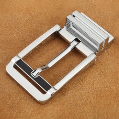 Men Reversible Belt Head Rotary Pin Buckle Alloy Metal Belt Buckle Single Prong