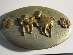 VINTAGE RODEO HORSE RIDING BELT BUCKLE – GW-26