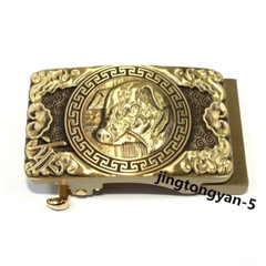 Solid Brass « Pig » Belt Buckle Automatic Belt Buckles Fits For 35mm Wide Belt