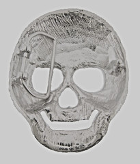 Skull Belt Buckles Men Women Rhinestones Vintage Silver Metal Pirate Skeleton