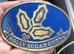 Holly Sugar Corporation Brass Belt Buckle Advertising Promo 1970 Dyna Buckle #75