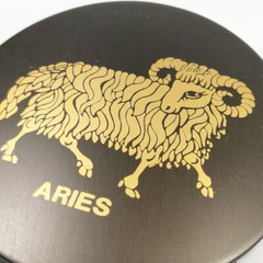70s Horoscope Astrology Aries Ram Goat Sheep Hippie Belt Buckle