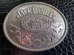 Jack Daniel’s Belt Buckle Old No. 7 Silvertone Oval Chunky 4” X 3” 2005 1.75”