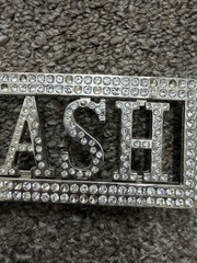 ASH Custom Personalized Name Belt Buckle SKU:J