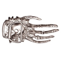 Hand and Skull Belt Buckle Western Cowboy Cowgirl Motorcyclist Pirate (HND3M)