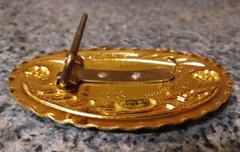 Vintage Metal Belt Buckle Flying Eagle Gold & Silver Tone
