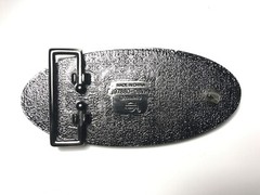 Harley-Davidson men&rsquo;s classic belt buckle.#97880-08VM.Brushed nickel w/ black.