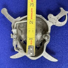 Metal Belt Buckle Pirates of Caribbean Skull & Sword 3.5”