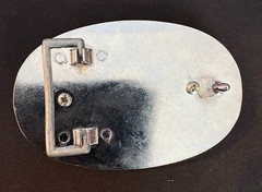 Vintage Metal Belt Buckle with Silver Dollar 1976