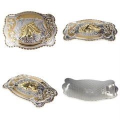 Gold Scorpion Double Color Big Animal Belt Buckle for Man Alloy Cowboy Western