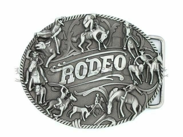 Original Western Rodeo Race Cowboy Bull Horse Riding Metal Belt Buckle