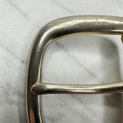 Silver Gold Tone Rounded Belt Buckle Simple Basic – 1.79&Prime; x 2.20&Prime;