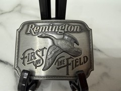 Vintage Remington First In Field Canada Goose 1980 3D Metal Belt Buckle