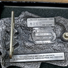 Harley-Davidson 1994 Pewter Commemorative Eagle Buckle Set by Baron