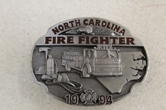 Fire Fighter Buckle North Carolina Fire Fighter 1994 Limited Edition.
