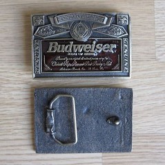 Budweiser beer belt buckle (choice designs)