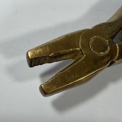 Vintage 1980 &lsquo;Electrician&rsquo; Pliers Solid Brass Belt Buckle 6130