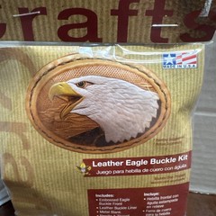 BSA Leatherwork Crafts American Bald Eagle Belt Buckle Kit Made In USA Scouts