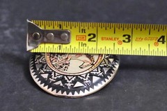 NWOT Running Horses Belt Buckle Silver Tone Oxidation Design About 3 5/8&Prime; G6