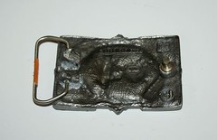 Vintage 1990 Indian Chief Warrior Bonnet 1483 New NOS C&J Belt Buckle