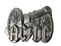 Brand New AC/DC Cannon Logo Rock Band Licence Belt Buckle