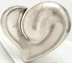Tiffany & Co – Heart Belt Buckle – Elsa Peretti – Sterling – 2.5&Prime; x 2.5&Prime; ~#0064