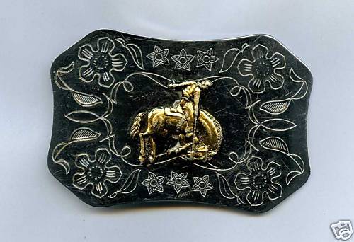 RODEO STYLE BELT BUCKLE MADE IN JAPAN