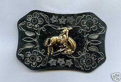 RODEO STYLE BELT BUCKLE MADE IN JAPAN
