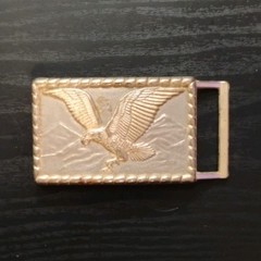 Men&rsquo;s Gold Tone Eagle Rectangular Vintage Metal Belt Buckle