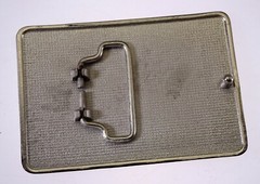 VINTAGE MICHAEL JACKSON KING OF POP CHROME BELT BUCKLE