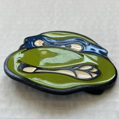 Teenage Mutant Ninja Turtles Leonardo Belt Buckle Metal Enamel TMNT Blue Green
